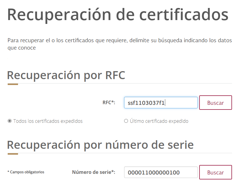 buscar certificado digital rfc certisat